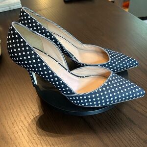 J. Crew D'Orsay Colette Polka Dot Heels size 10